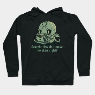 Chibi Cthulhu Programmer - How do I make the stars right? Hoodie